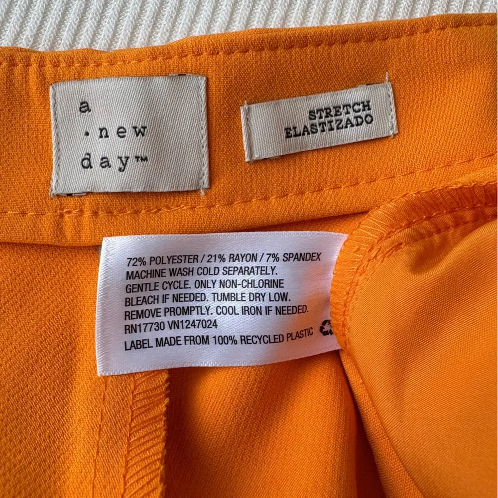 A New Day | Stretch Midi Shorts |  Glory Orange | Tailored | High Rise